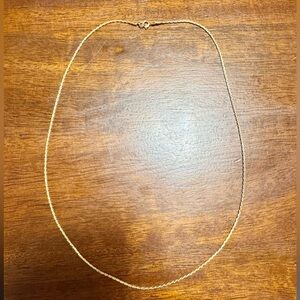 14K Solid Gold Chain Necklace 17 1/2”